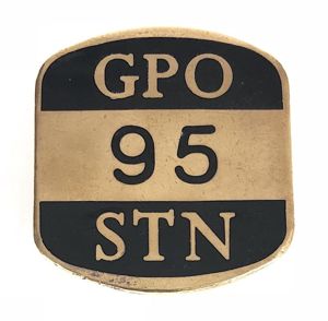 General Post Office GPO 95 STN postmans security badge
