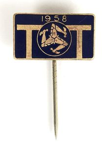 I.O.M. TT 1958 motorcycle racing badge B'Ham Medal & Badge …