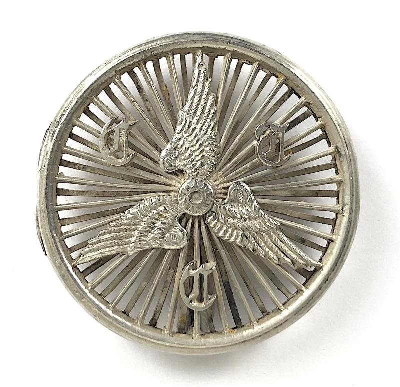 Cyclists Touring Club CTC 1907 membership certificate silver holder badge — image 2