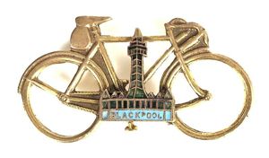 Blackpool Tower Souvenir Cyclists Touring Bicycle Badge