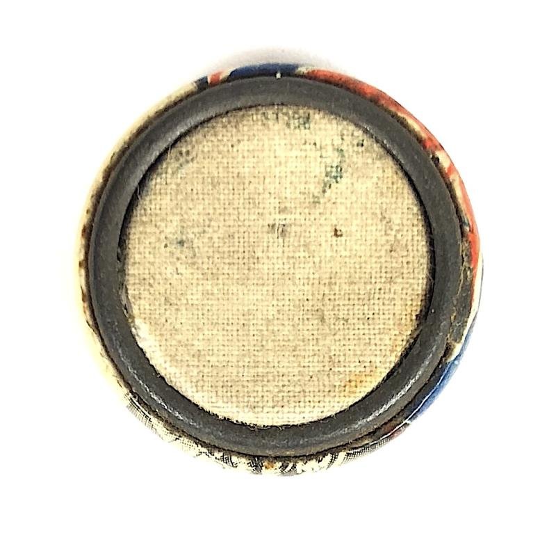 General Kitchener Boer War Union Jack Flag fundraising tin button badge — image 2