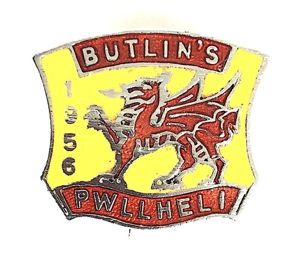 Butlins 1956 Pwllheli Holiday Camp Welsh red dragon badge