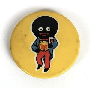 Robertsons Standard Golly Smooth Hair Tin Button Badge