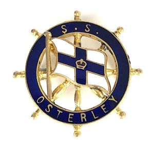 S S Osterley Orient Steam Navigation Company ships wheel badge