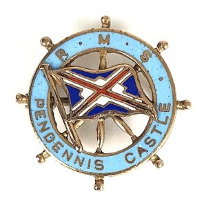 RMS Pendennis Castle Line ships wheel badge c.1958 - 1976