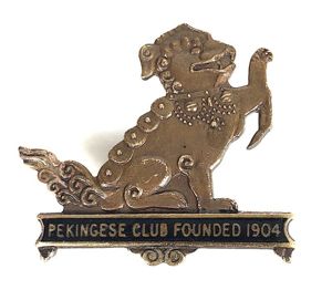 Pekingese Club Founded 1904 badge made of bronze from the …