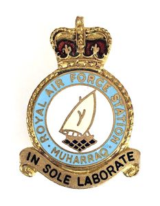 Royal Air Force RAF Station Bahrein pin badge