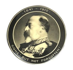 1841-1910 Edward VII Gone But Not Forgotten Memento Mori pin …