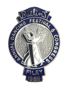 Butlins 1960 Filey Annual Dancing Festival & Congress badge
