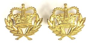 General Post Office GPO senior postmans pair of gilt collar …