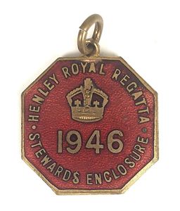 1946 Henley Royal Regatta stewards enclosure badge No.205