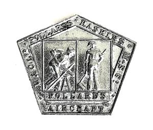 Pollards Aircraft Factory Walthamstow London war worker badge