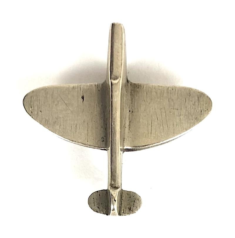 WW2 Spitfire Fighter Plane silver coin fundraising badge — image 3