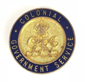 WW1 Colonial Government Service on war service numbered badge