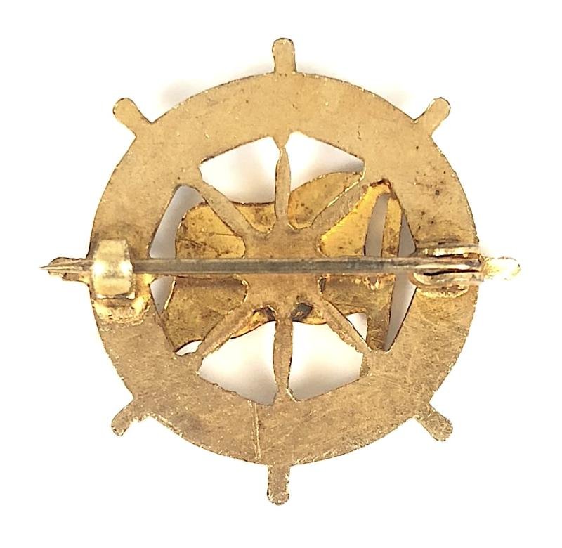 M.V. Reina del Pacifico Pacific Steam Navigation Company ships wheel badge — image 2