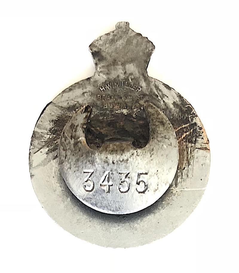 WW2 Glamorgan Special Constable numbered police badge H.W.Miller — image 2