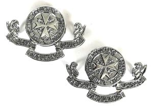 St John Ambulance Brigade matching pair of collar badges