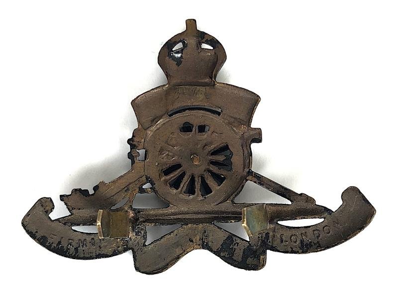 Royal Artillery Officers Service Dress OSD bronze cap badge Firmin London — image 2