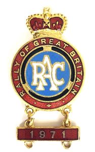 Royal Automobile Club RAC 1971 Rally of Great Britain Badge