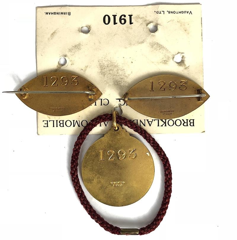 Brooklands Automobile Racing Club BARC 1910 rare set of cased badges — image 3
