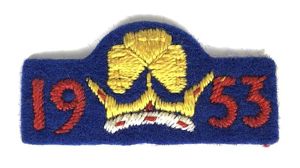 Girl Guides 1953 Coronation commemorative felt cloth badge