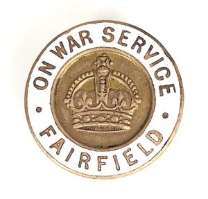 WW1 Fairfield Shipbuilders On War Service Badge River Clyde Glasgow …