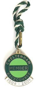 Cheltenham Racecourse 2008 - 2009 horse racing club badge