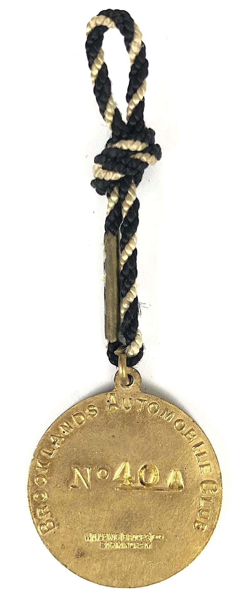 1928 Brooklands Automobile Racing Club BARC Gents & Guest pair of badges No 40A — image 2