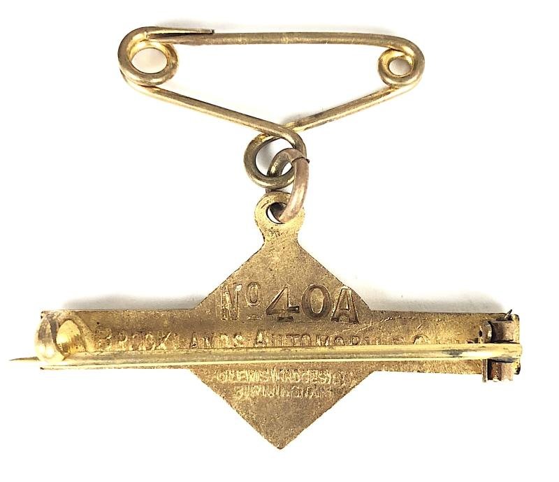 1928 Brooklands Automobile Racing Club BARC Gents & Guest pair of badges No 40A — image 3