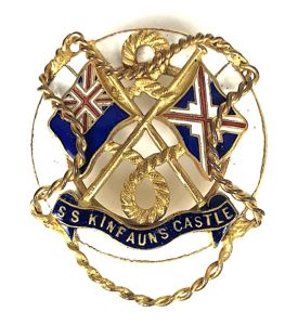 S S Kinfauns Castle Union-Castle Mail Steamship Company Badge