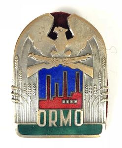 Polish ORMO Volunteer badge Ochotnicza Rezerwa Milicji Obywatelskiej 1946 to …