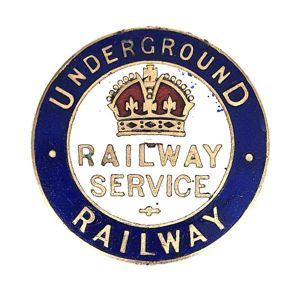 WW1 Underground Railway War Service low issue number badge D …