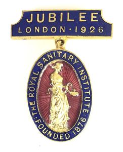 Royal Sanitary Institute Jubilee London 1926 badge Founded 1876