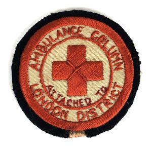 WW1 Ambulance Column London District womens cloth sleeve badge