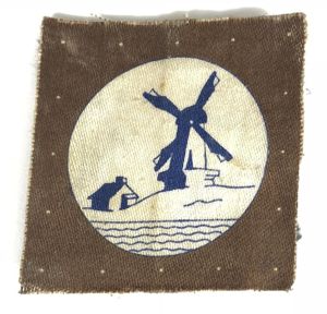 WW2 Netherland District printed cloth formation sign badge