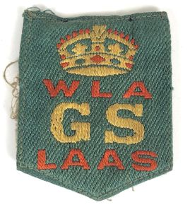 WW1 Womens Land Army Good Service ribbon award cloth badge