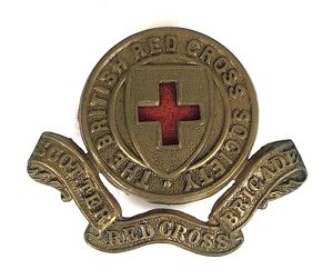 WW1 Scottish Territorial Red Cross Brigade Cap Badge