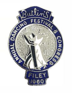 Butlins Filey 1960 Annual Dancing Festival & Congress badge