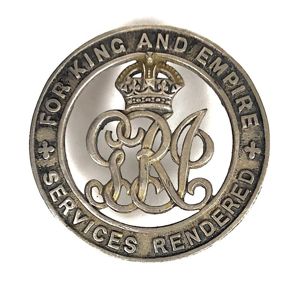 Silver War Badge B258602 Royal Welsh Fusiliers