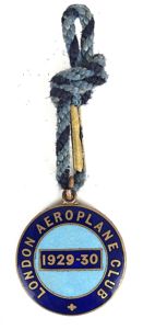 London Aeroplane Club 1929 membership badge