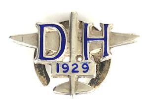 1929 De Havilland Aircraft Company workers identification badge
