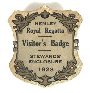 1923 Henley Royal Regatta Stewards Enclosure Visitor's Badge No176