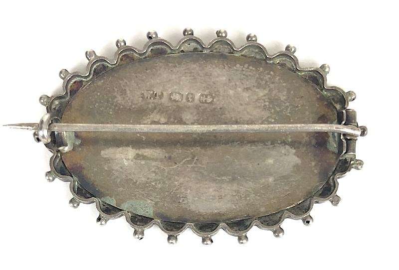 Llanfairfechan Welsh Town Silver Hm 1893 picture brooch Conwy Wales — image 2