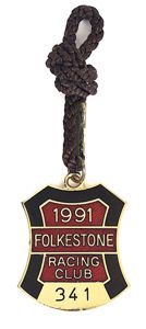 1991 Folkestone Horse Racing Club Badge Kent