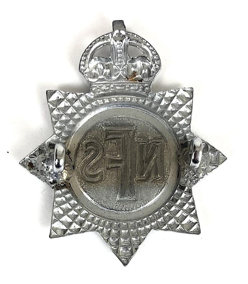 National Fire Service NFS firemans rare die stamped cap badge — image 2