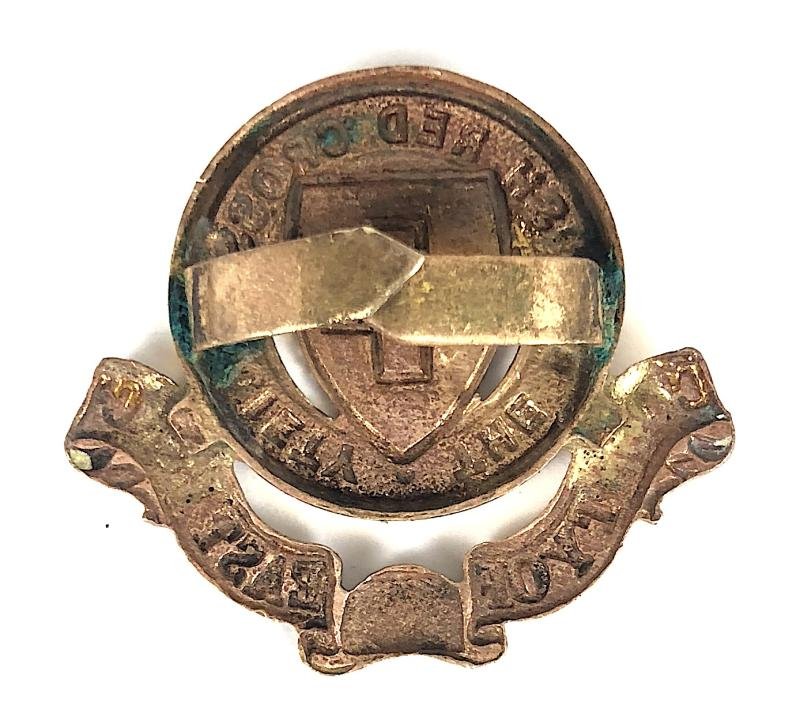WW1 British Red Cross Society County of East Lancs 35 Detachment Cap Badge — image 2