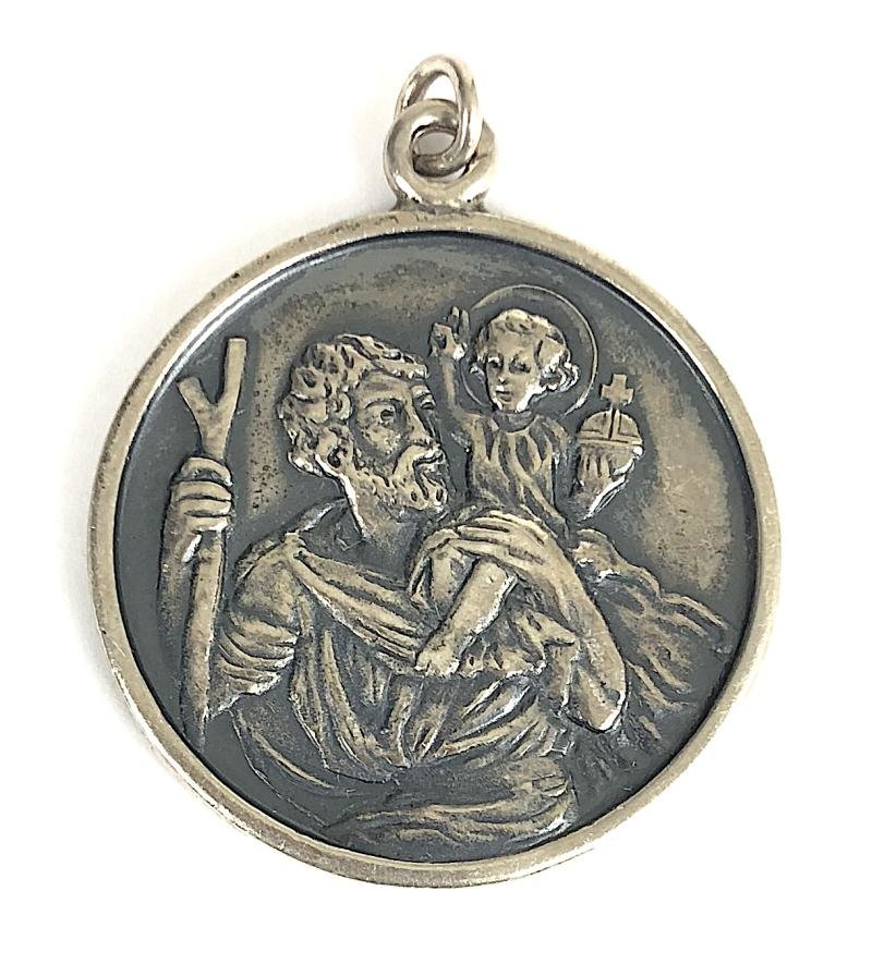 SS Iberia P&O shipping line 1955 Silver St Christopher pendant badge by Mappin & Webb — image 3