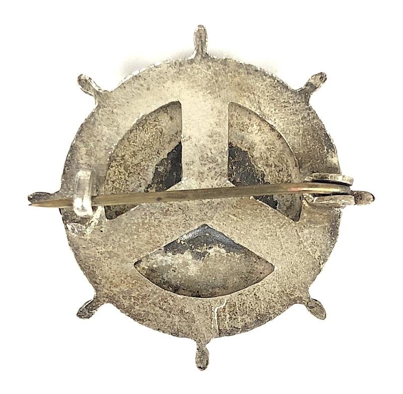 R.M.S. Viceroy of India P&O shipping line ships wheel badge torpedoed German U-407 Boat 1942 — image 2