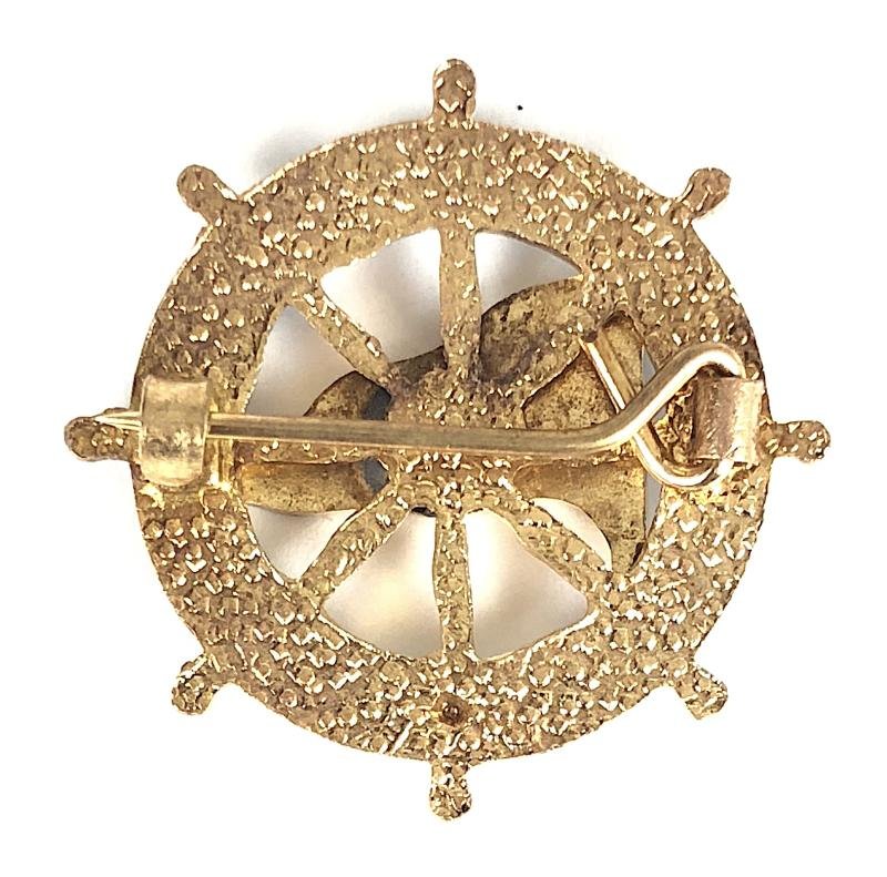 M.V. Ulster Prince Belfast Steamship Company ships wheel pin badge 1929 - 1940 wrecked — image 2
