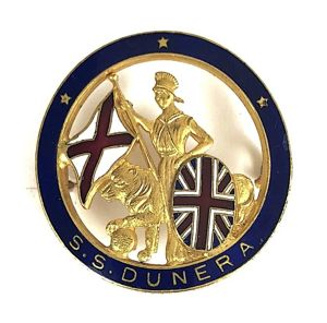 S.S. Dunera British India Steam Navigation Company Badge c.1901